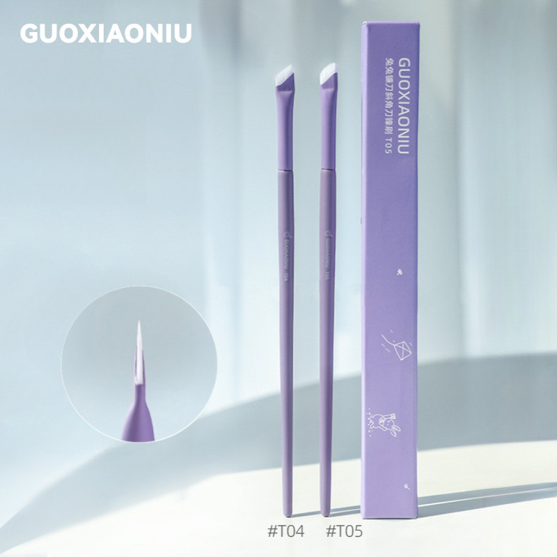 GUOXIAONIU แปรงอายไลเนอร์ชนิดละเอียดพิเศษ แปรงอายไลเนอร์