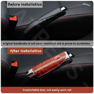 Toyota GR ปลอกหุ้มเบรคมือสําหรับรถยนต์ ปลอกหุ้มเบรคมือ คาร์บอนไฟเบอร์ ครอบเบรคมือลายคาร์บอน สำหรับ Toyota Prius Fortuner Corolla Cross CHR Camry Wish Vios Veloz Estima Sienta Yaris Ativ Altis Hilux Revo bZ4X Hiace