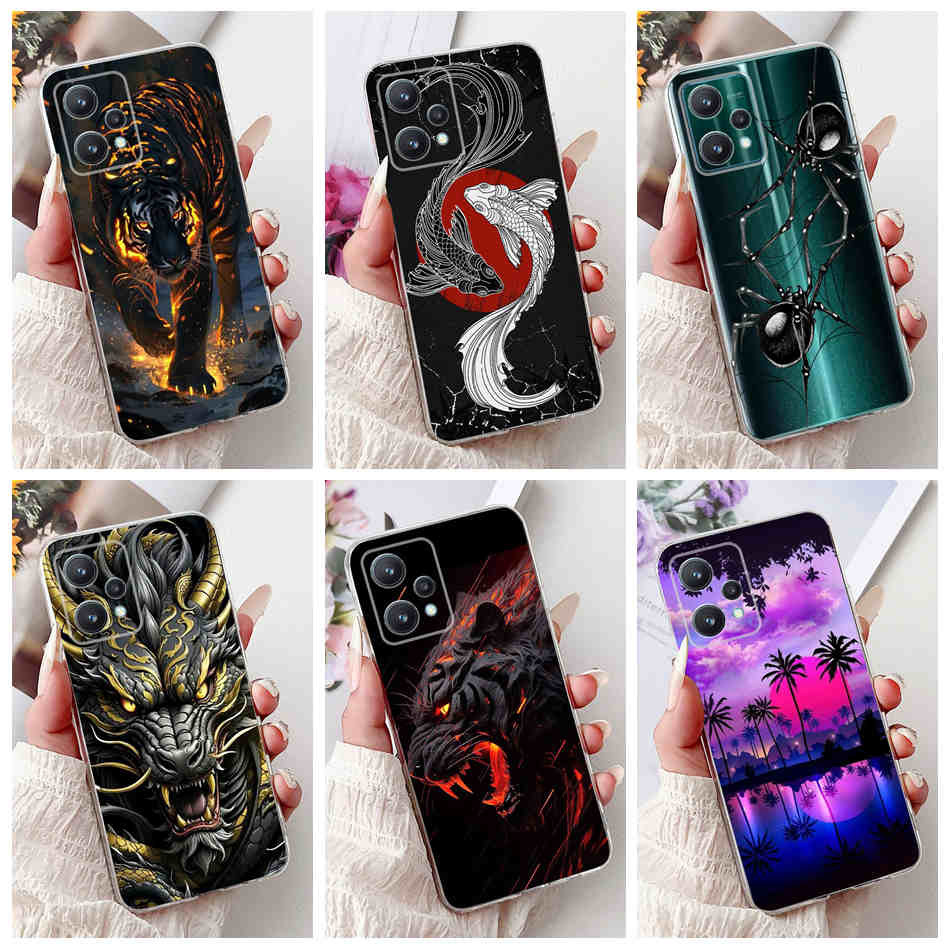 สําหรับrealme 9 Pro 9Pro + 5Gแฟชั่นCool Dragon Spiderรูปแบบซิลิโคนนุ่มTPUกรณีRealme9 Pro Plusปลอกโทรศัพท์