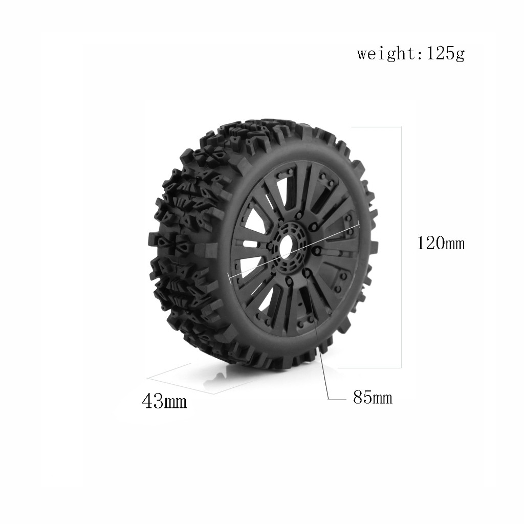 4pcs 120 มม.1/8 RC Off-Road Buggy ล้อยาง 17 มม.Hex สําหรับ ARRMA Typhon Talon Traxxas Redcat ทีม Losi Kyosho HPI HSP VRX RC รถ ราคา ถูกที่สุด ดีลบีเคเค แกลเลอรีภาพที่ 2