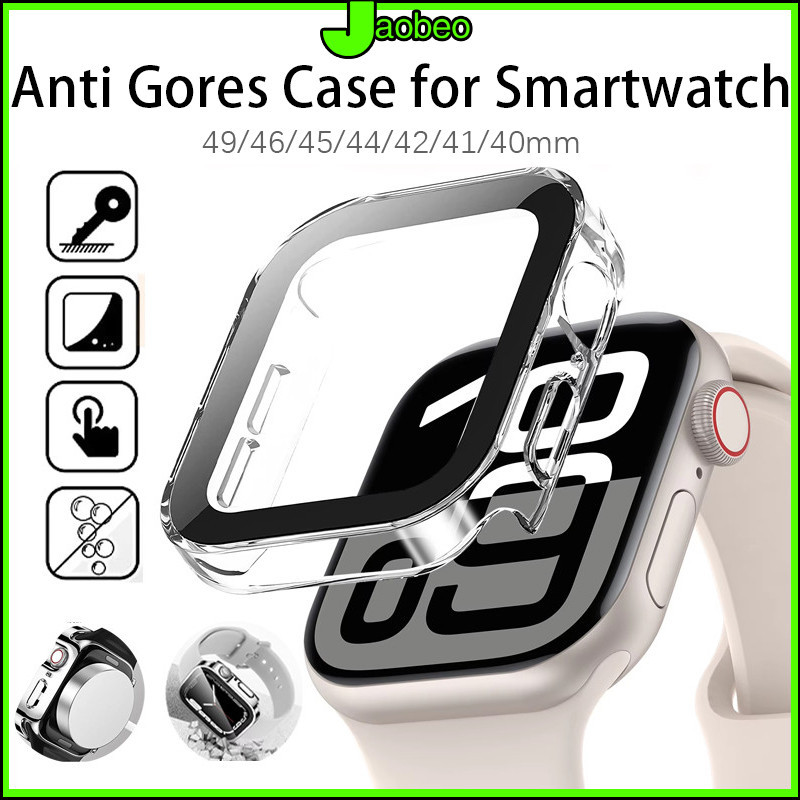 เคสพีซีกระจกนิรภัย 2 In 1 for IWatch Ultra/SE 3 2 Apple Watch Series 11 10 9 8 7 6 5 4 49มม. 46มม.45มม. 41มม. 44มม.42มม.