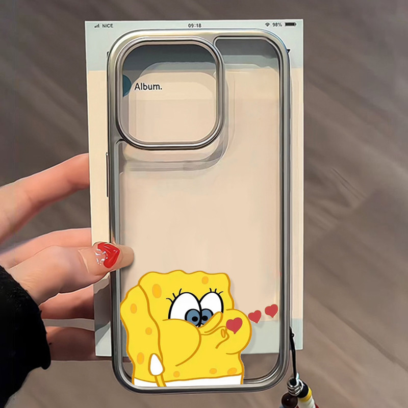เคสซิลิโคนลายการ์ตูน สปองจ์บ็อบ แพทริคสตาร์ เคส 16 11 15 13 14 12 Pro Max 7 16 8 14 15 Plus XR X XS MAX SE 2020 เคส