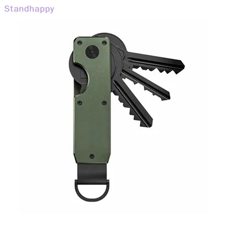 Standhappy New Key Organizer - กระเป๋ากุญแจโลหะขนาดกะทัดรัด Minimalist นวัตกรรม Key Fob สมาร์ทคีย์ Fob ถือ 2-6 คีย์ใหม่