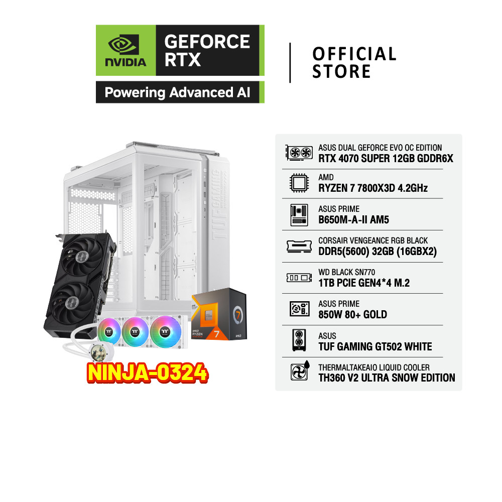 COMSET NINJA-0324 | NVIDIA® GeForce RTX™ 4070 Super | AMD Ryzen™ 7-7800X3D
