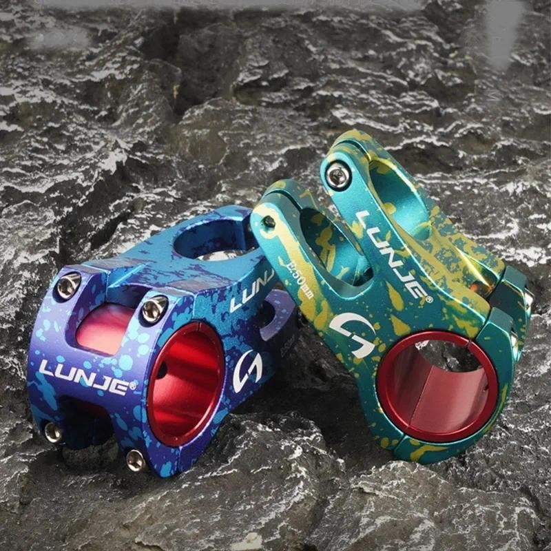 Lunje ใหม่ MTB Stem แฟชั่น Camouflage 35 มม.อลูมิเนียมแผนที่จักรยานสั้น Stem Mountain ปรับ Calibre จักรยานขี่จักรยานอะไหล่