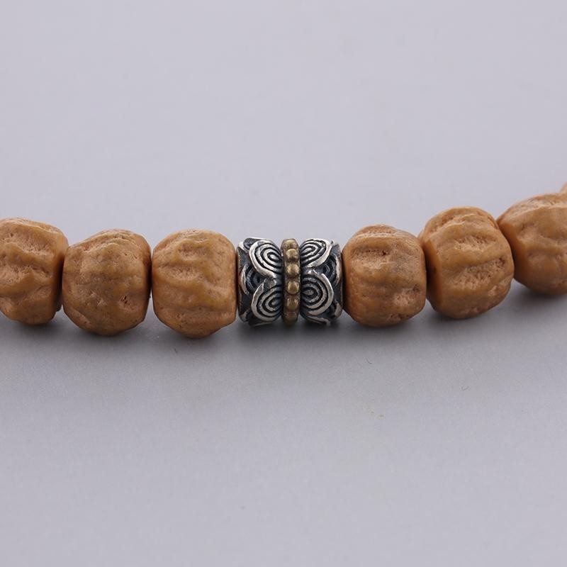 [คลังสินค้าพร้อม] ทําด้วยมือ S925 เงินสเตอร์ลิง Double-Headed Lotus Barrel ลูกปัด Spacer ลูกปัด DIY Wenwan พุทธลูกปัด 108 สร้อยข้อมือ Bodhi Top ลูกปัดอุปกรณ์เสริม ราคา ถูกที่สุด ดีลบีเคเค แกลเลอรีภาพที่ 9