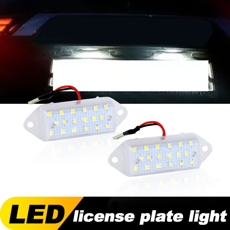 ไฟป้ายทะเบียนรถ LED Canbus 2 ชิ้นสำหรับ Mitsubishi Lancer EVO VIII 2004--2008 EVO X 2008-2018 8341A0