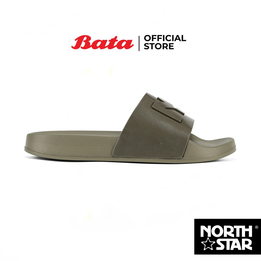 Bata บาจา North Star รองเท้าแตะแบบสวมน้ำหนักเบา ลุยน้ำ สำหรับผู้ชาย รุ่น PVC SLIDE สีเทา 8102111 สีโอลีฟ 8107111