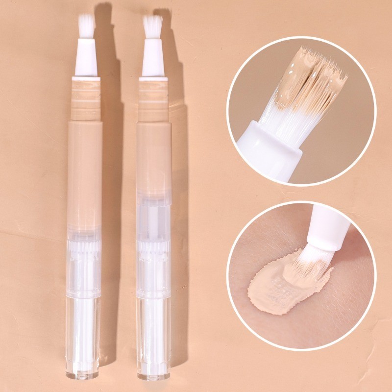 ขวดจ่ายรองพื้นชนิดน้ําสําหรับเดินทาง 5 ชิ้น - ปิดผนึก, นํากลับมาใช้ใหม่, ใส, แบบพกพา - ภาชนะเครื่องสําอางใส - หลอดเปล่าโรตารี 3 มล. - ปากกาน้ํามันเล็บเปล่าพร้อมแปรง
