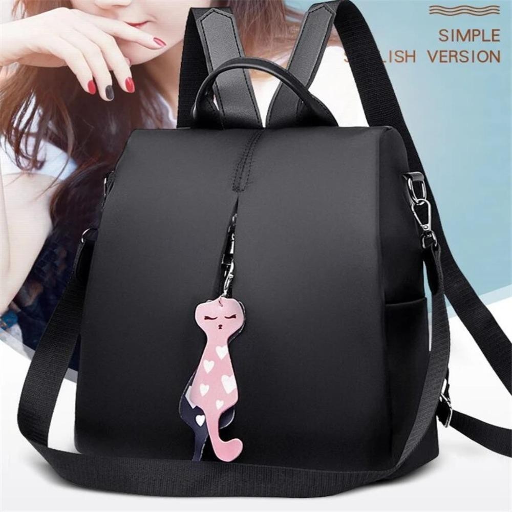 Yuang Rucksack กระเป๋าสะพายไหล่ผู้หญิงป้องกันการโจรกรรมความจุขนาดใหญ่กระเป๋าสะพายไหล่กันน้ําสําหรับเด็ก