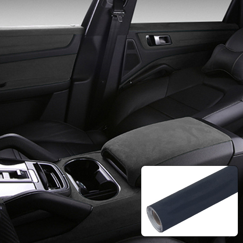 ผ้าหนังนิ่มผ้ากาวแบบมีกาวในตัวสําหรับการปรับเปลี่ยนภายในรถยนต์แผงประตู Workbench DIY Supply - รูปที่ 5