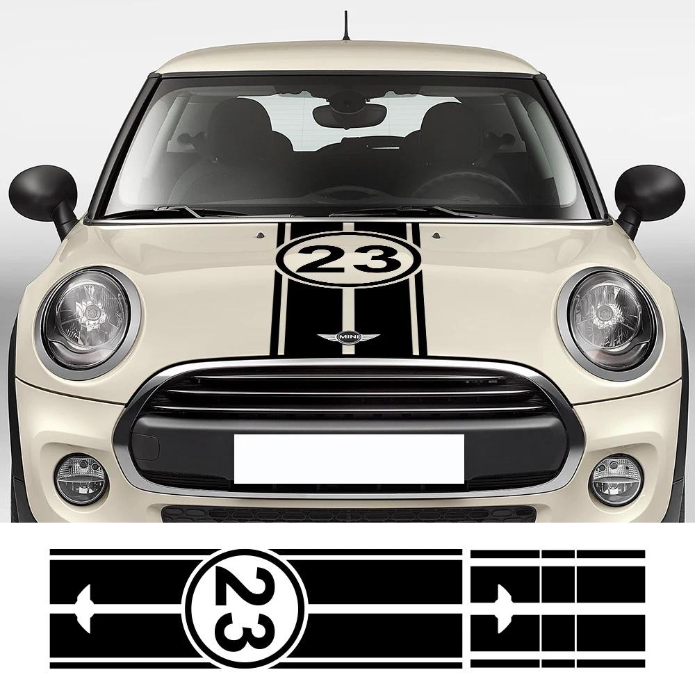 รถ Hood เครื่องยนต์ Trunk ด้านหลัง 23 หมายเลข Decals สติกเกอร์สําหรับ Mini Cooper One d Clubman F54 