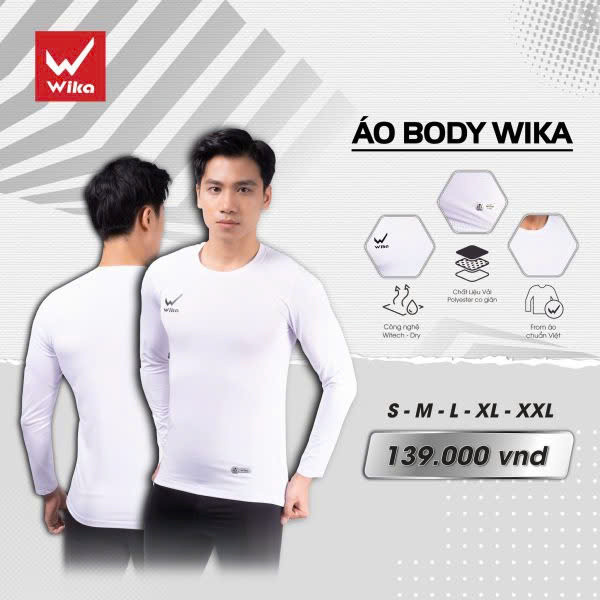Wika เสื้อกันความร้อนสําหรับผู้ชาย wika ชุดบอดี้สูทแขนยาวสําหรับเล่นกีฬาสําหรับผู้ชาย