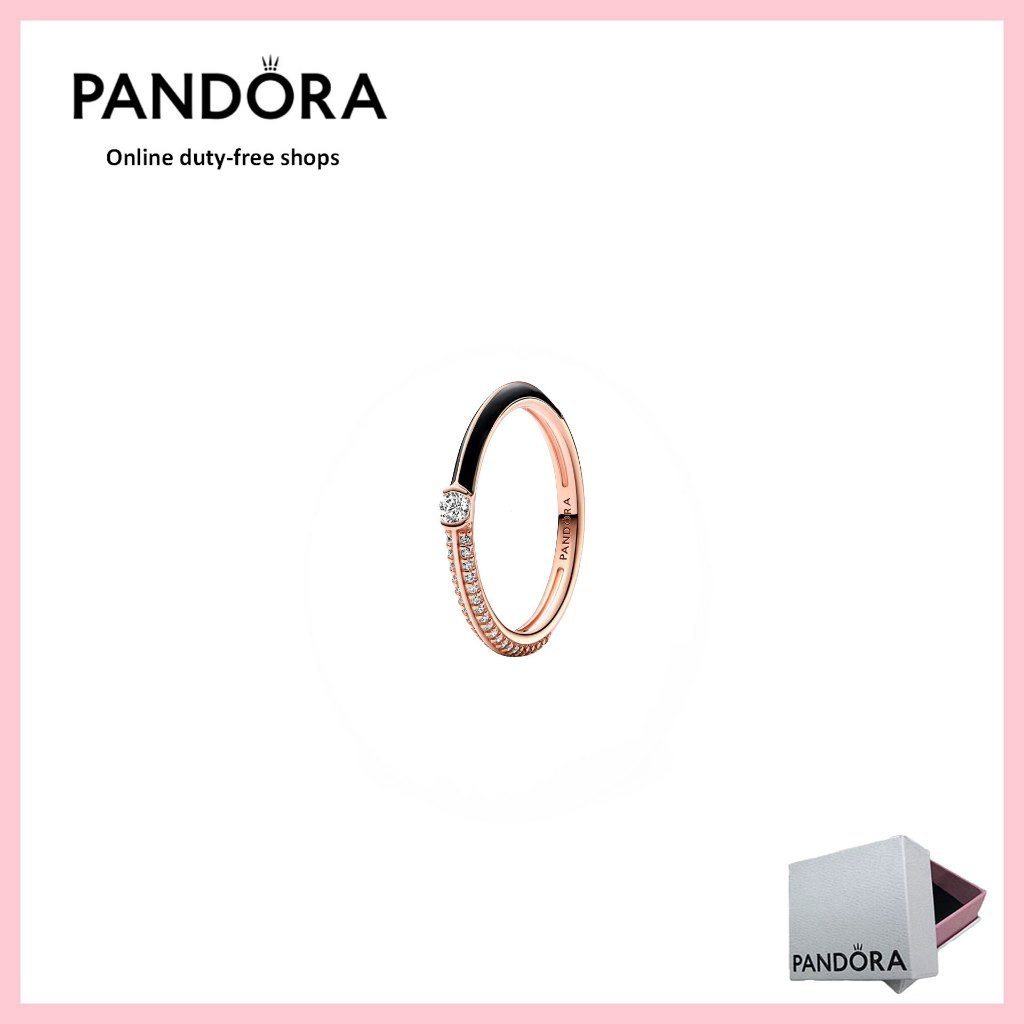 [ปลอดภาษี] แหวนเครื่องประดับเงินสเตอร์ลิง S925 แท้ 100% จาก PANDORA 182528 C01]แหวนคู่ Pandora ME แบ