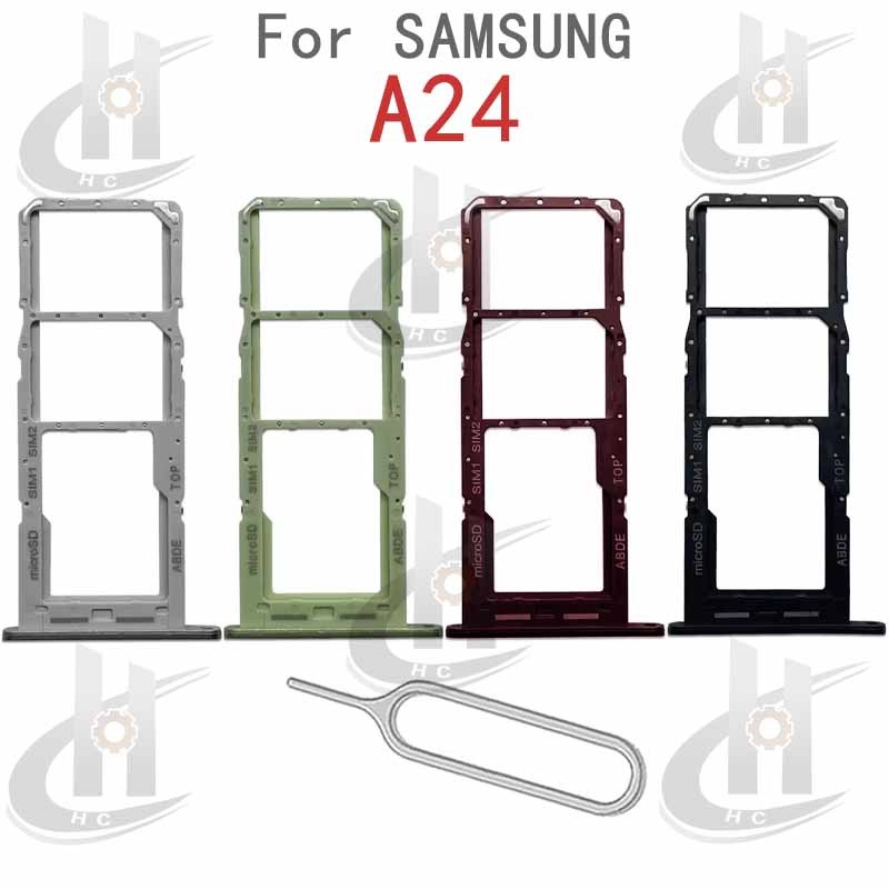 สําหรับ Samsung Galaxy A24 ถาดซิมการ์ดผู้ถือช่องใส่การ์ด Reader SD Slot Adapter อะไหล่
