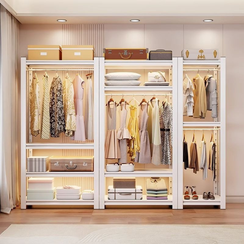 Storage Wardrobe Fabric Wardrobe Storage Rack Simple Wardrobe Fabric Closet Reinforced Multi-Hanging