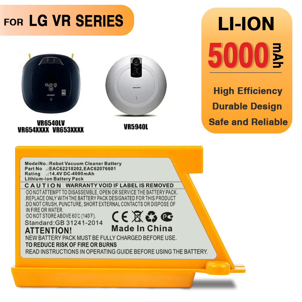 แบตเตอรี่เครื่องดูดฝุ่นหุ่นยนต์กวาดถูพื้นสำหรับ LG VR65720LVMP VR65715LVM EAC62218205 VR66750LVWP EAC60766107 AGM3006