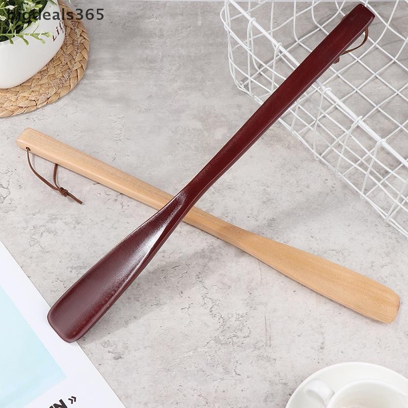 [bigdeals365] 40 ซม. มืออาชีพไม้รองเท้าฮอร์นช้อนรูปร่าง Shoehorn - เครื่องมือบ้านหุ้นใหม่