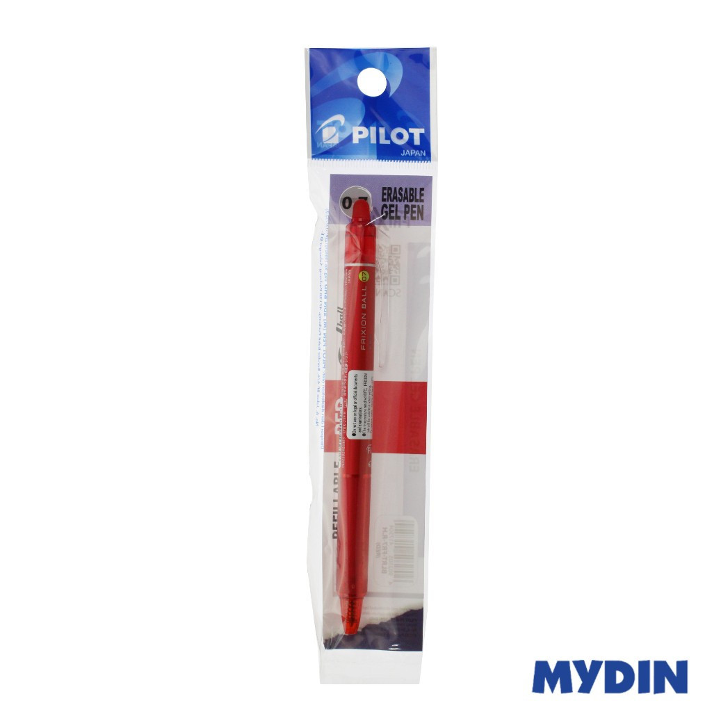 Pilot Frixion Erasable Gel Pen Clicker (0.7mm) - สีแดง