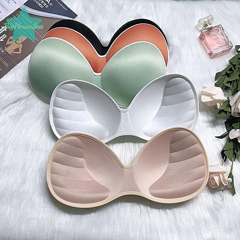 [BigHouseSea] Hemming Push Up ชุดว่ายน้ํา Pad ใส่บิกินี่เบาะ Bra Enhancer ฟองน้ําเบาะ Body-fitted สีสัน Soft Comfort Bra Pad ใหม่