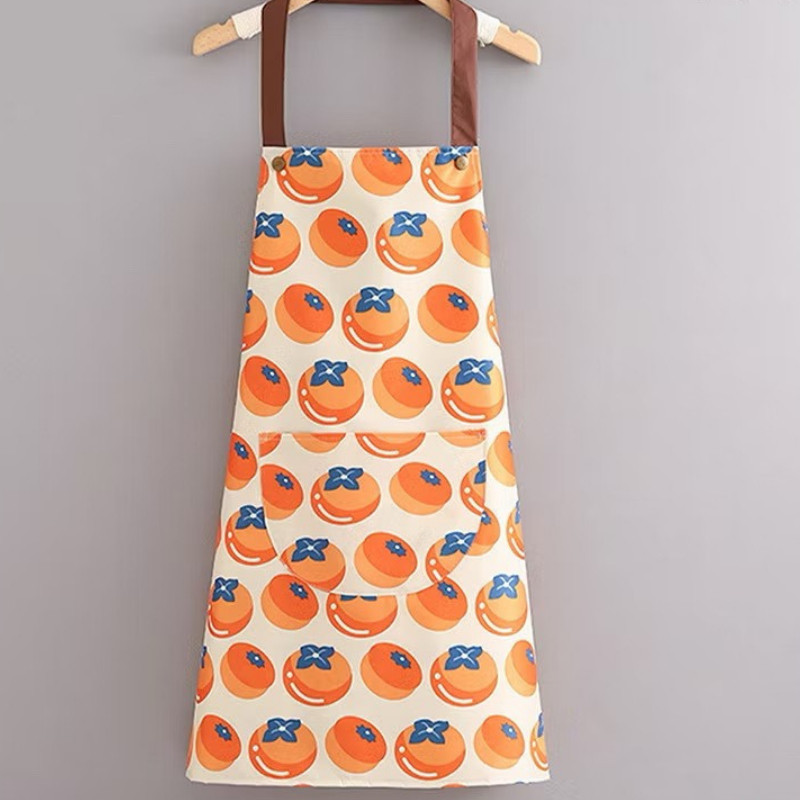 ชุดกันเปื้อน ผ้ากันเปื้อนสำหรับใช้ในบ้าน  ผ้ากันเปื้อนลายผลไม้ ผ้ากันเปื้อนกันน้ำกันน้ำมันสีสันสดใส - รูปที่ 2