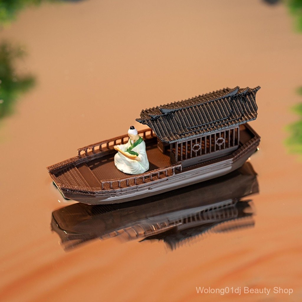 ของตกแต่งตู้ปลา ลอยน้ำ ภูมิทัศน์ขนาดเล็ก เรือ ศาลาภูเขา หิน ตู้ปลา บอนไซ ของตกแต่งเรือ สถาปัตยกรรม