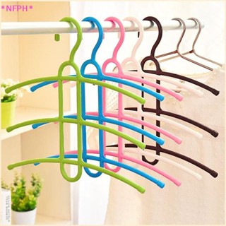 Nfph> 1ชิ้นพลาสติกก้างปลา3ชั้นมัลติฟังก์ชั่ไม้แขวนเสื้อตู้เส…