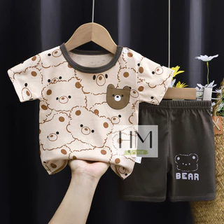 เสื้อผ้าเด็ก ชุดลำลองเด็ก เซทเสื้อ+กางเกงขาสั้น เซท 2 ชิ้น ใส่ได้ทั้งเด็กผู้ชายผู้หญิง