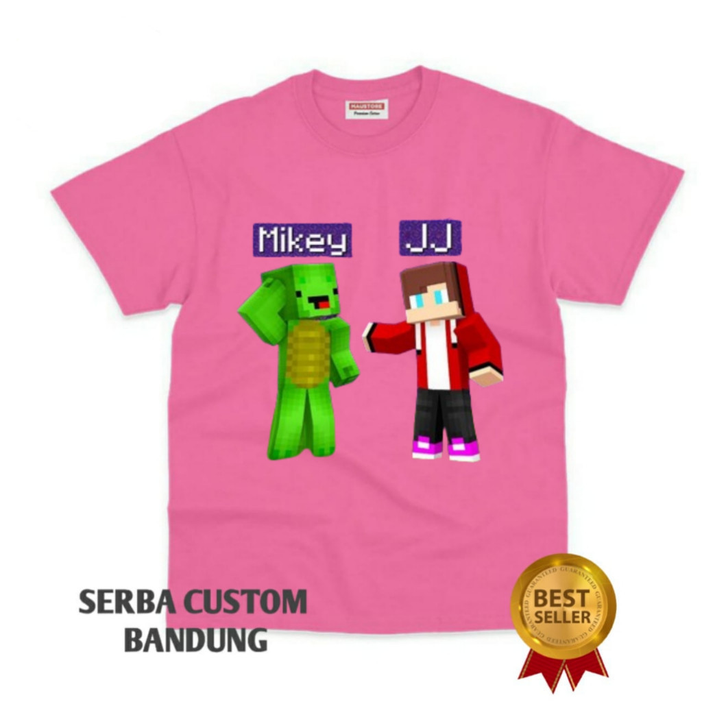 (จัดส่งตลอด 24 ชั่วโมง)KIDS PRINCESS 100-150 เสื้อยืด พิมพ์ลาย Jj & Mikey Maizen Minecraft พรีเมี่ยม สําหรับเด็ก