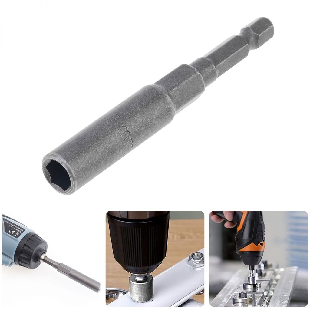 ความยาว 80 มม. 7/8/10/13/16 มม. เมตริก Nut Setter Driver เจาะ Bit Deeper Sockets, Nut Drivers Impact ไขควง Bits Bolt Remover เครื่องมือ