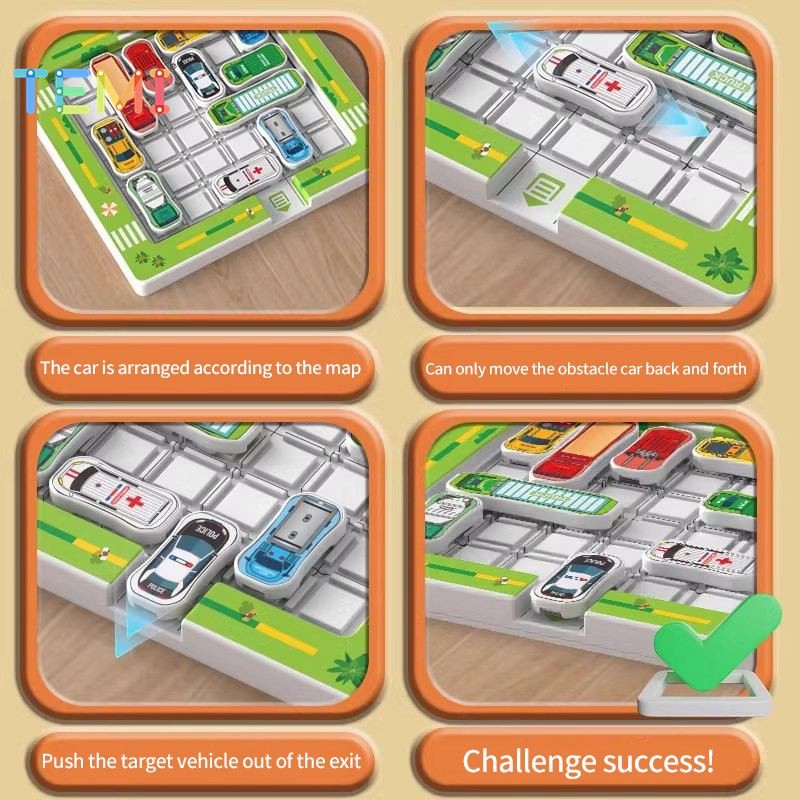 ⭐การจัดส่งในประเทศไทย⭐ Temi แม่เหล็กเขาวงกตที่จอดรถเกมปริศนาแม่เหล็กเขาวงกตรถ Huarongdao เด็กตรรกะคิดการฝึกอบรมของเล่นของขวัญ - รูปที่ 3