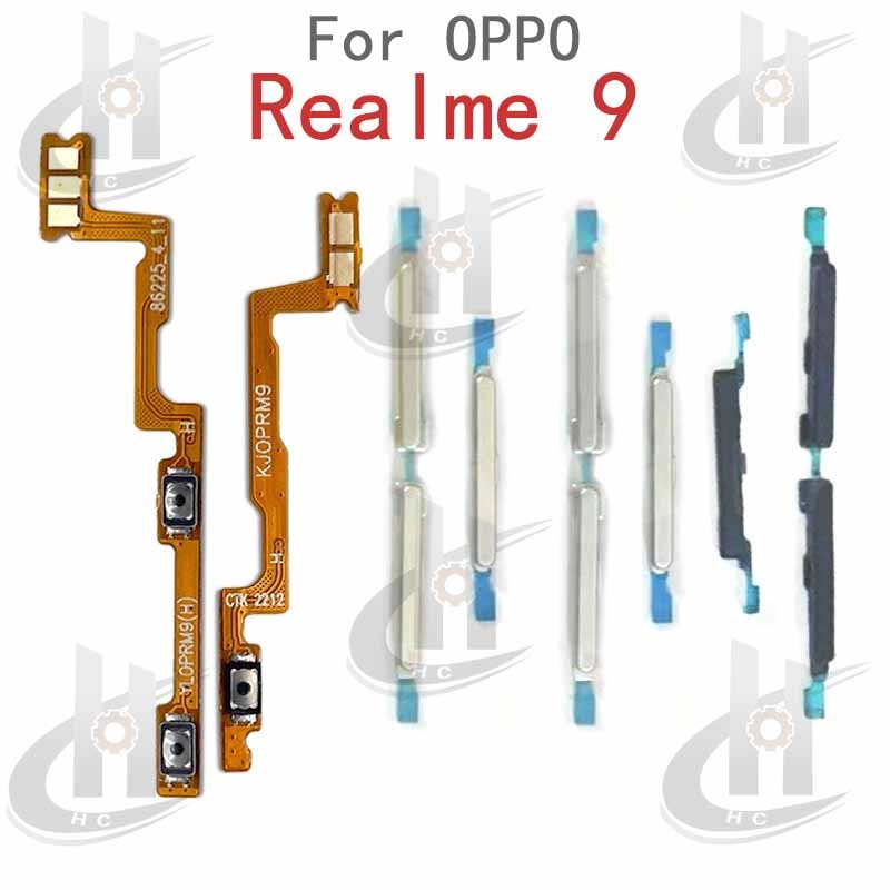 สําหรับ OPPO Realme 9 4g RMX3521 ปุ่มด้านข้างปริมาณพลังงาน Flex Cable Keys ปุ่มปิดระดับเสียงขึ้นและลงปุ่มด้านข้างเปลี่ยนส่วน