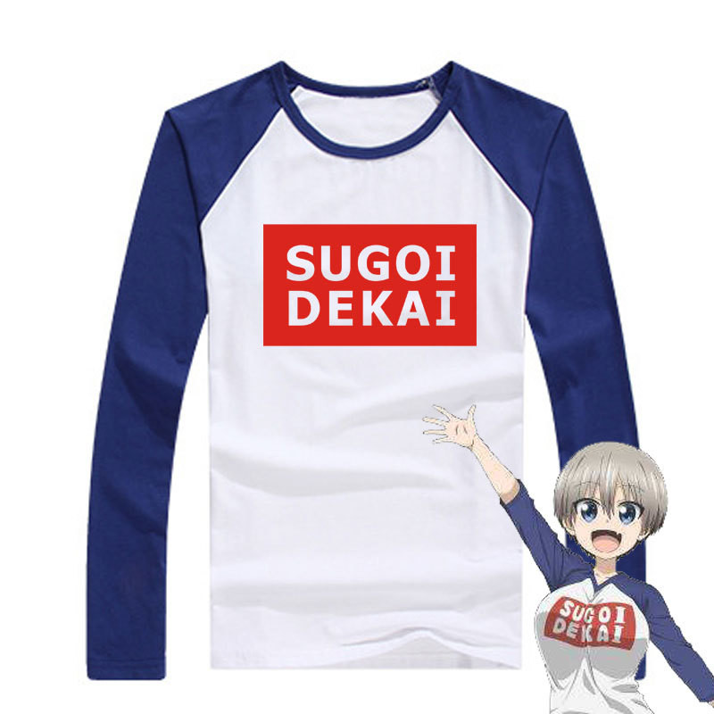 Uzaki School Girl Wants to Play เสื้อยืดแขนสั้น cos Uzaki ดอกไม้อะนิเมะ Merchan เสื้อผ้าวัยรุ่นสองมิ
