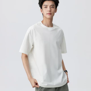 เสื้อยืดคอกลมแขนสั้น ผ้านิ่มมาก ไม่หดไม่ย้วยไม่ต้องรีด unisex สีทึบ Oversize เสื้อยืดคอกลมสีพื้น