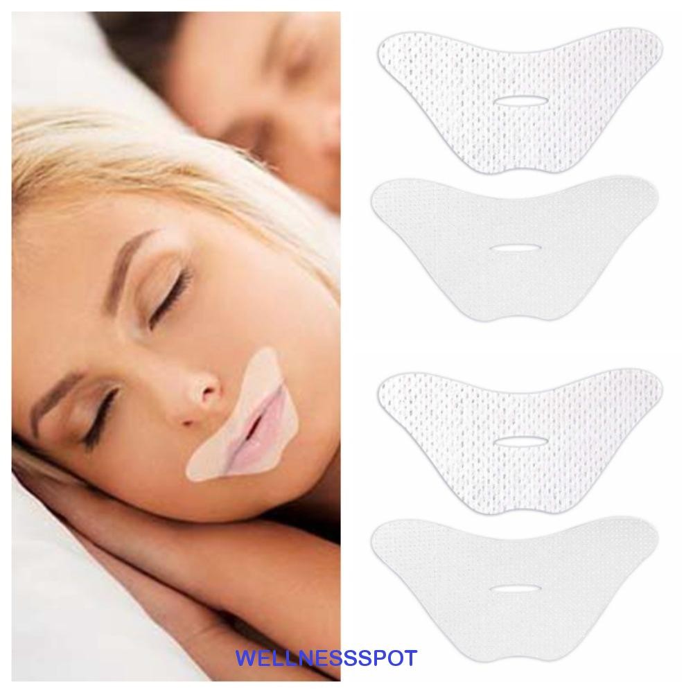 เวลเนสสตอป 10แผ่นเทปปากป้องกันการกรนหายใจแก้ไขหยุดกรนปากหายใจแพทช์ผ้าไม่ทอป้องกันการเปิดปากนอนหลับสติกเกอร์ปากปิด