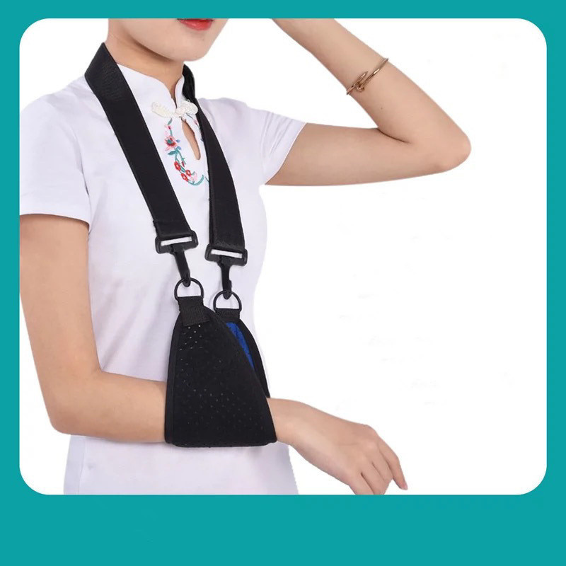 Forearm Sling อุปกรณ์ป้องกันไหล่ข้อศอก Joint Arm Removal สายรัดคงที่ผู้ใหญ่เด็ก Breathable Arm Sling