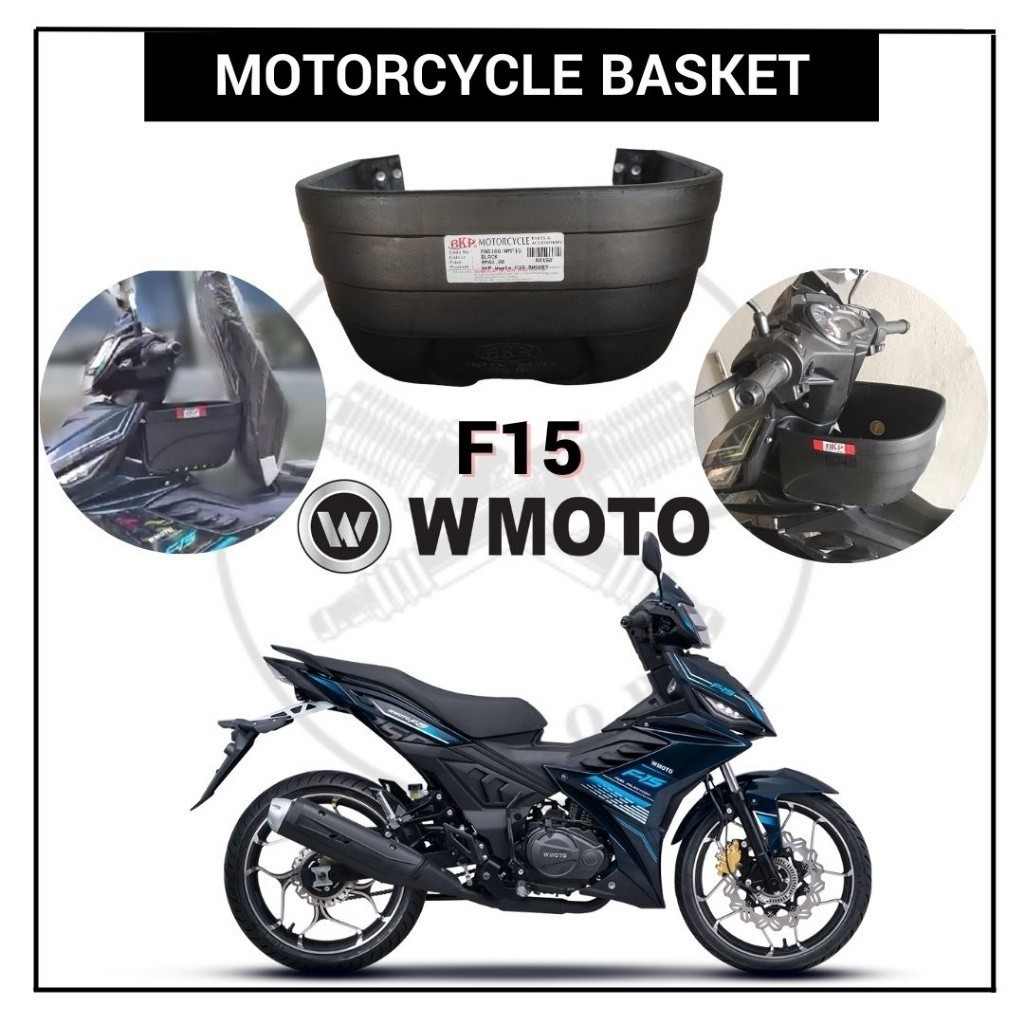 ฟรี SKRU BKP BASKET WMOTO F15 F 15 FLASH 150 F15I - พลาสติกพลาสติก Pvc มอเตอร์ด้านหน้า Bakul Depan R