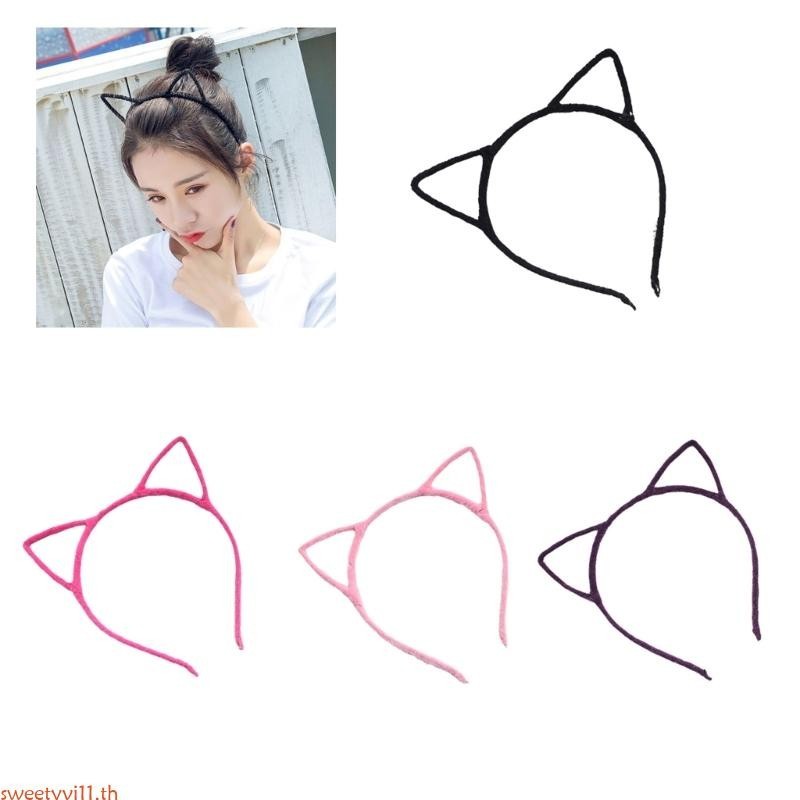 Sweetyvi1 ที่คาดผม แต่งหูแมว ตุ๊กตาการ์ตูนน่ารัก สีแคนดี้ เครื่องประดับ สําหรับเด็กผู้หญิง ปาร์ตี้ วันหยุด
