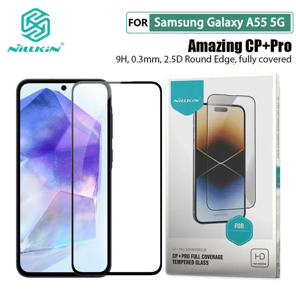 ฟิล์มกระจก Samsung A55 Nillkin CP+Pro แบบเต็มจอ ฟิล์มกระจกสำหรับ Samsung Galaxy A55 5G