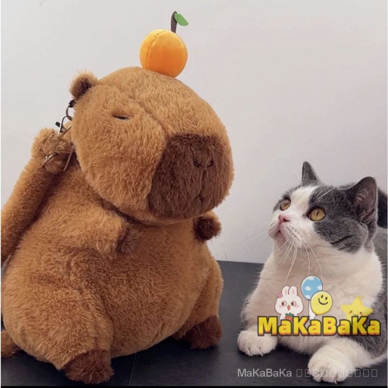 🐻คาปิบารา กระเป๋าเป้สะพายหลัง🐻กระเป๋าเป้สะพายหลัง กระเป๋านักเรียน พิมพ์ลายการ์ตูน Capybara น่ารัก จุของได้เยอะ สําหรับผู้หญิง