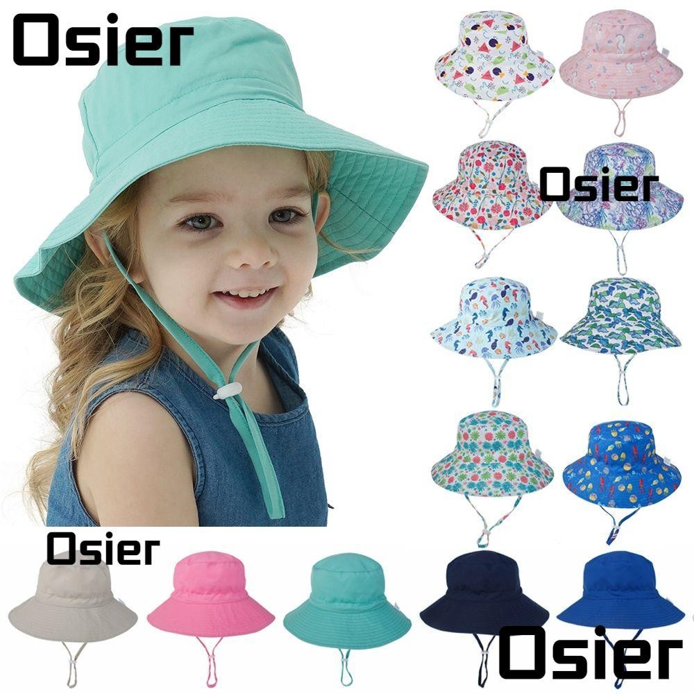 Osier1 หมวกคลุมหู กันแดด ป้องกันรังสียูวี แฟชั่นฤดูร้อน สําหรับเด็ก 0-8 ปี ว่ายน้ํา ชายหาด