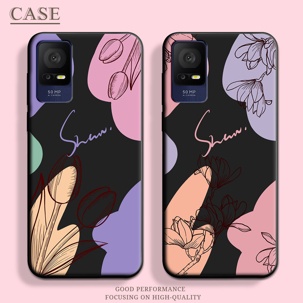 เคสโทรศัพท์มือถือ ซิลิโคนนิ่ม TPU ลายดอกไม้ ผีเสื้อ ดาว 506D แฟชั่น สําหรับ TCL 405 406 408 403