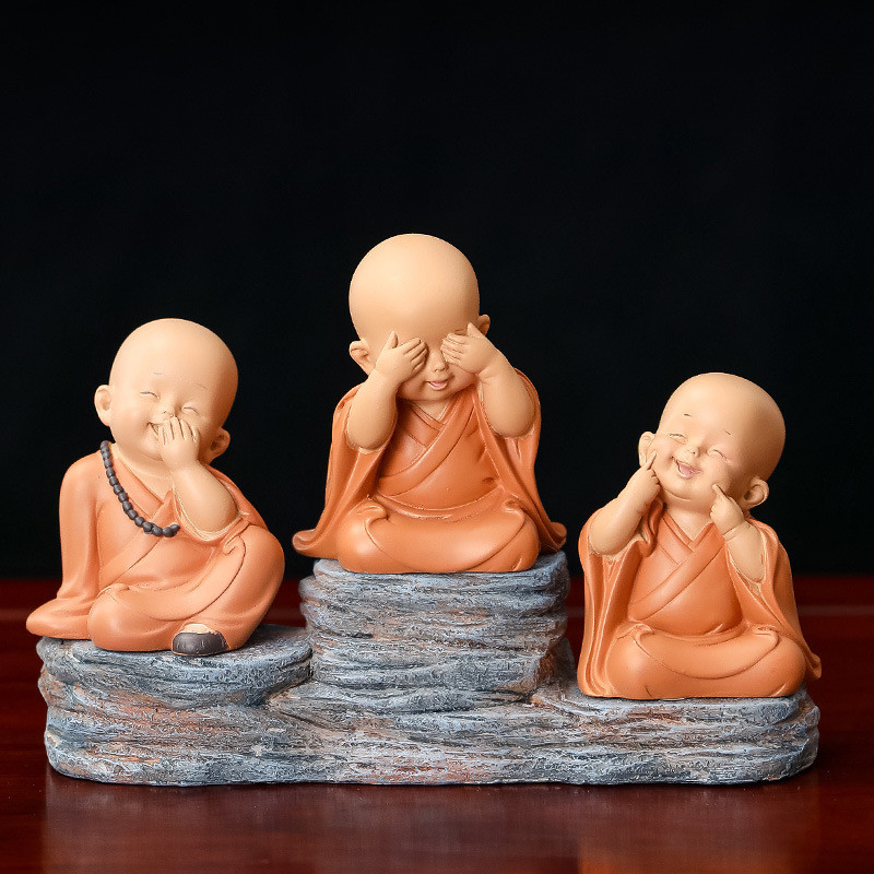 เครื่องประดับเรซิ่น รูปพระสงฆ์เซน สําหรับตกแต่งบ้าน ออฟฟิศ โต๊ะกาแฟ ตู้ทีวี