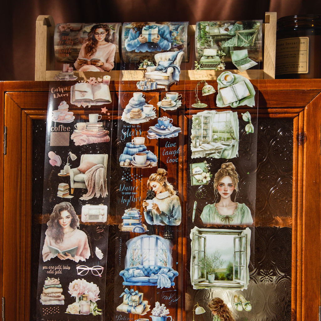 Mr. Paper 200 ซม./โรล เทปกันน้ำ ชุดตก แต่งเวลาอ่านอบอุ่น คุณสมบัติการประกอบบัตรเครดิตแบบสร้างสรรค์ โทรศัพท์มือถือ การ์ดอวยพร แก้ว เทปตก แต่ง