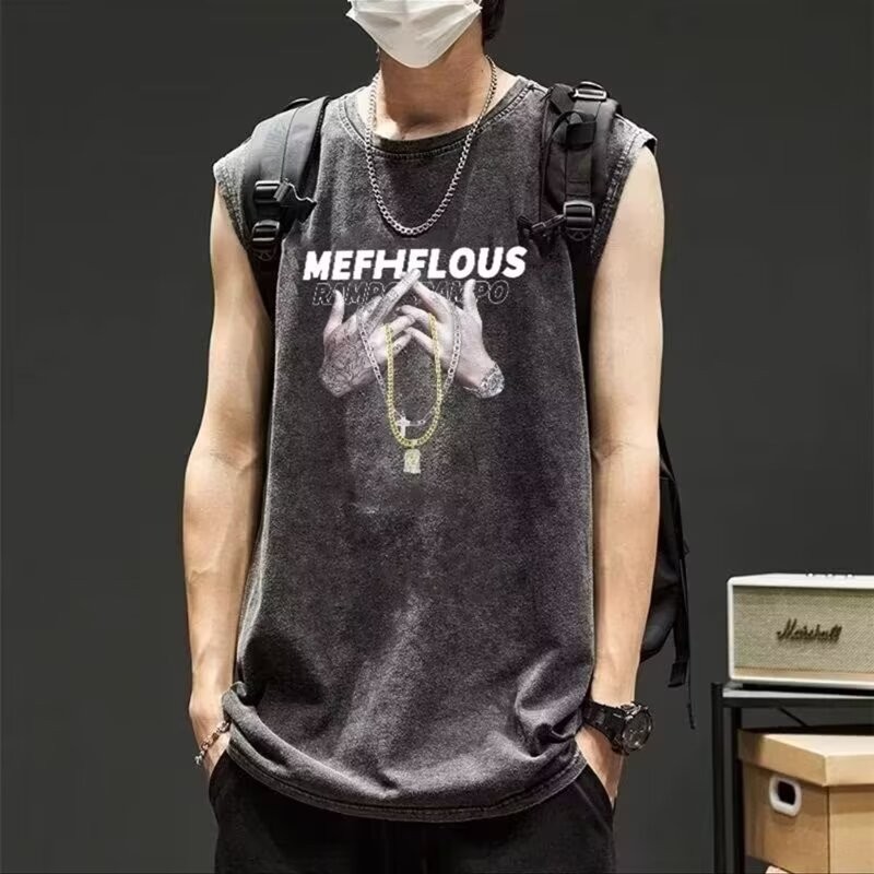 เสื้อกล้าม พิมพ์ลาย ขนาดใหญ่ สําหรับผู้ชาย ไซซ์ M - 4XL
