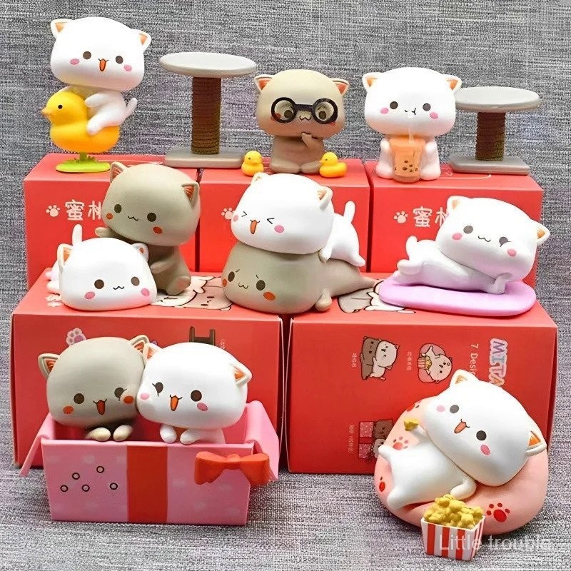 กล่องตาบอด Kawaii mitao Cat 2 Season Lucky Cat ราคาถูกแมวน่ารัก Surprise ของเล่น Surprise รูปตุ๊กตาการ์ตูนรวบรวมรุ่น Home Christmas Gift izln