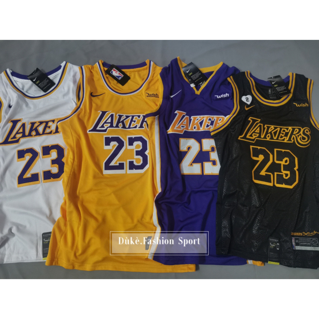 เสื้อกีฬาบาสเก็ตบอล ปักลาย NBA jersey Los Angeles Lakers 23 LeBron ...