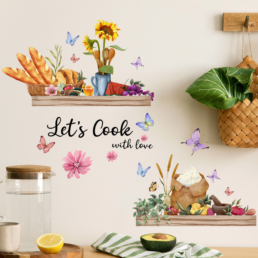 สติกเกอร์วอลล์เปเปอร์ ลาย the Kitchen Is the Heart of the Home มีกาวในตัว สําหรับตกแต่งผนังห้องครัว ราคา ถูกที่สุด ดีลบีเคเค แกลเลอรีภาพที่ 9
