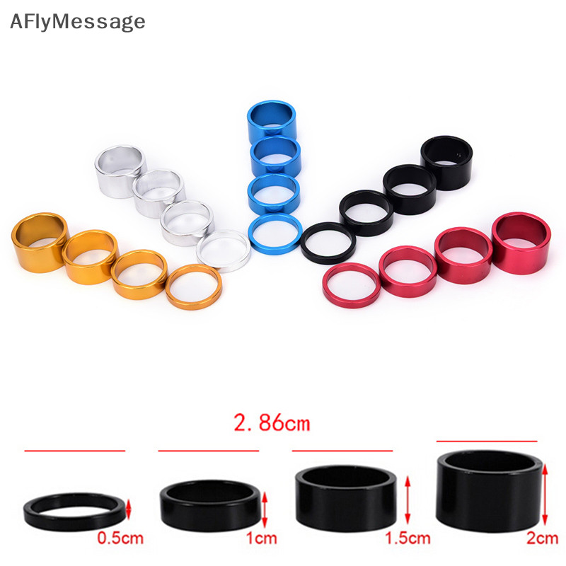 AFl 4 ชิ้นชุดหูฟัง Spacer จักรยานเสือหมอบชุดหูฟังเครื่องซักผ้าด้านหน้า Stem ส้อม Spacer TH
