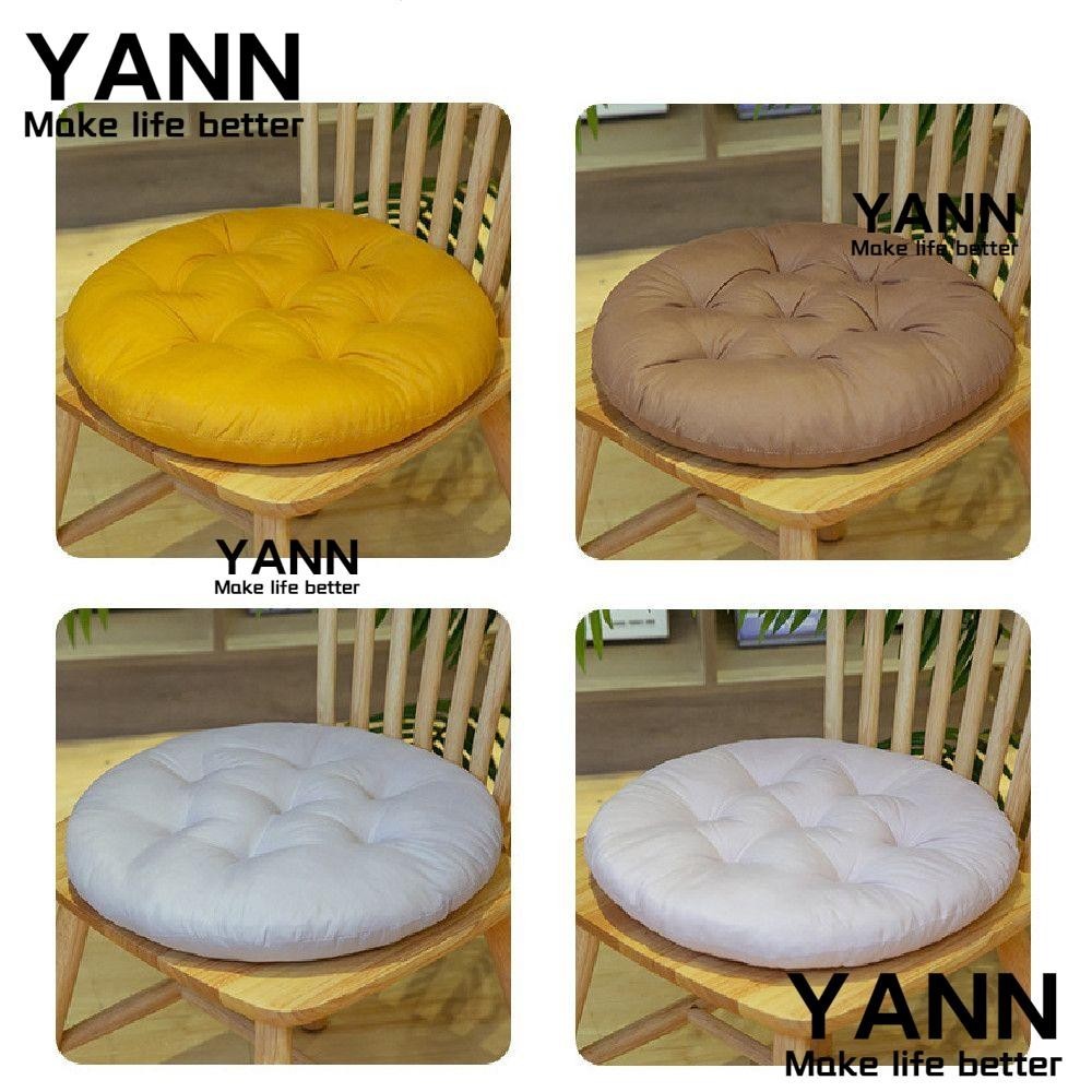 Yann1 หมอนเบาะรองนั่ง ทรงกลม แบบหนา สําหรับเก้าอี้ฤดูหนาว